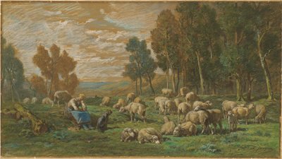 Herdinnan av Charles Emile Jacque