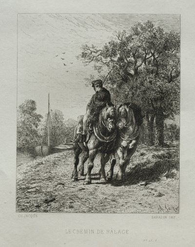 Bogservägen. av Charles Emile Jacque