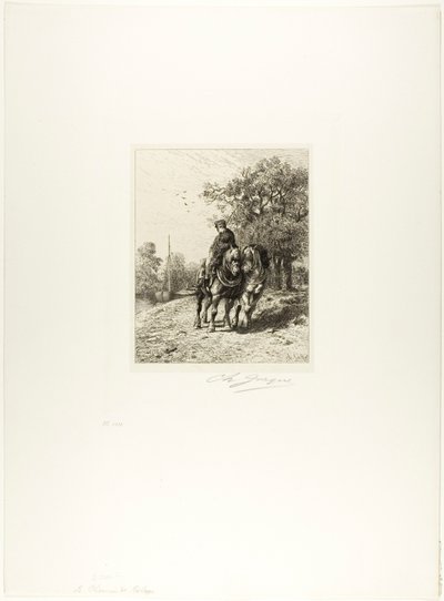 Dragvägen av Charles Emile Jacque
