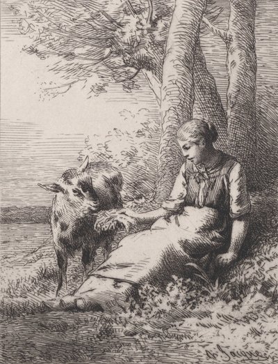 En vänskap, 1867, 1867. av Charles Emile Jacque