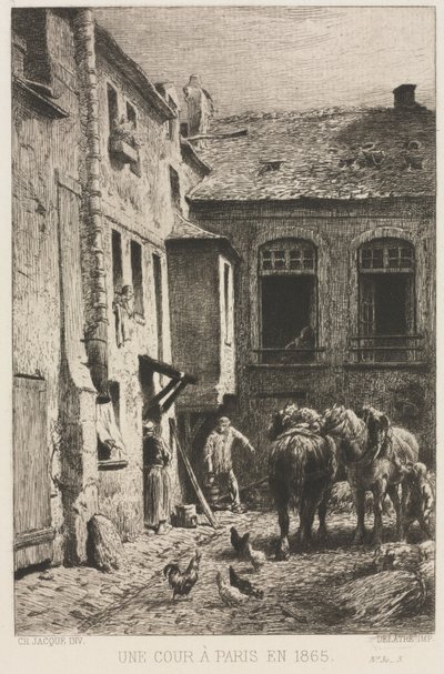 En domstol i Paris, 1865. av Charles Emile Jacque