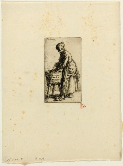 Tvätterska av Charles Emile Jacque