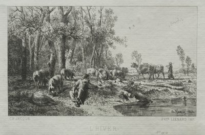 Vinter, 1864. av Charles Emile Jacque