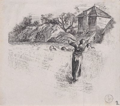 Kvinna som bär kärve, ca. 1853. av Charles Emile Jacque