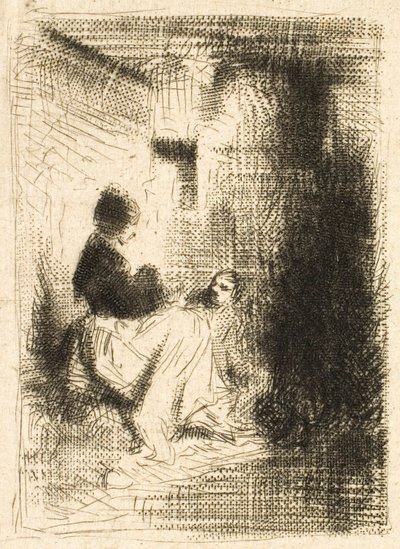 Kvinnan och hennes barn av Charles Emile Jacque