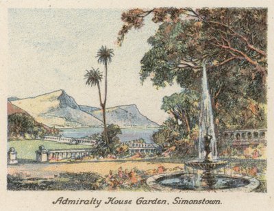 Sydafrika: Admiralty House Garden, Simonstown (färglitografi) av Charles Ernest Peers