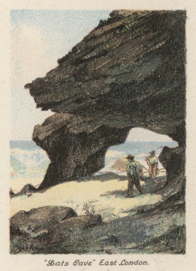 Sydafrika: "Bats Cave", East London (färglitografi) av Charles Ernest Peers