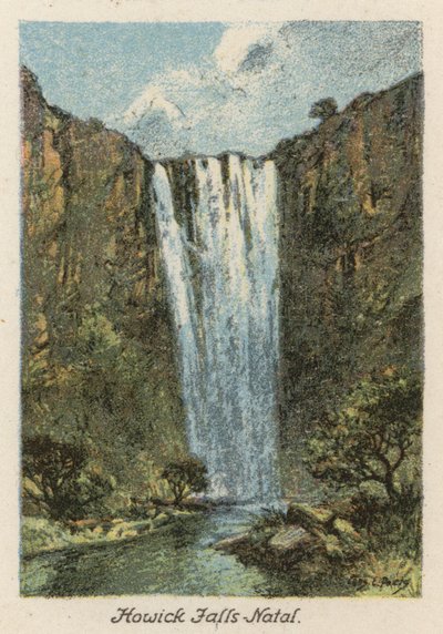 Sydafrika: Howick Falls, Natal (färglitografi) av Charles Ernest Peers