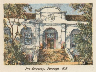 Sydafrika: The Drostdy, Tulbagh, CP (färglitografi) av Charles Ernest Peers