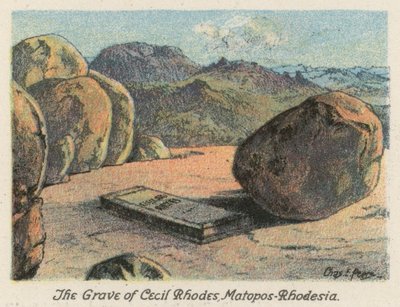Sydafrika: Cecil Rhodes grav, Matopos, Rhodesia (färglitografi) av Charles Ernest Peers