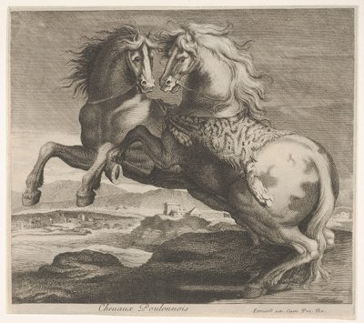 Chevaux Poulonnous. av Charles Errard le fils