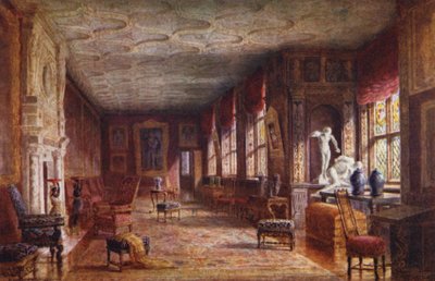 Knole House: Cartoon Gallery (färglitografi) av Charles Essenhigh Corke