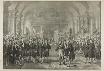 Napoleon i deputeradekammaren, från Napoleons politiska och militära liv av Charles Etienne Pierre Motte