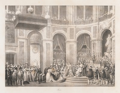 Sacre, tidigt 1800-tal (litho) av Charles Etienne Pierre Motte
