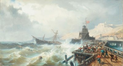 Rädda ett fartyg i nöd av Charles Euphrasie Kuwasseg