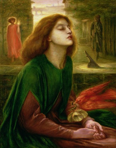 Kopia av Beata Beatrix av Dante Gabriel Rossetti (1828-82), ca 1900-10 (olja på duk) av Charles Fairfax Murray