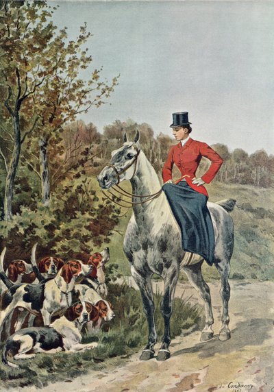 Ryttare med hundar, från 