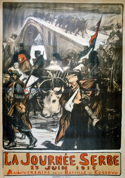 25 juni 1916 - Serbiens dag, fransk affisch från första världskriget, 1916 av Charles Fouqueray