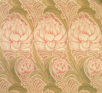 Tapet designad av Voysey, viktoriansk av Charles Francis Annesley Voysey