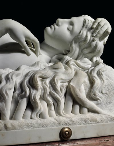 En figur av Rhodopis i naturlig storlek på sockel, 1862 av Charles Francis Fuller