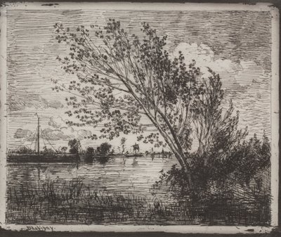 Ett kluster av alrar av Charles Francois Daubigny