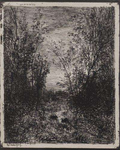En ström i en glänta av Charles Francois Daubigny