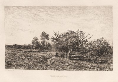 Äppelträd i Auvers av Charles Francois Daubigny