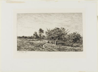 Äppelträd i Auvers av Charles Francois Daubigny