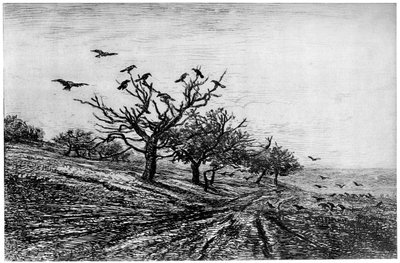 Kråkträd, 1840-1875, 1924 av Charles Francois Daubigny