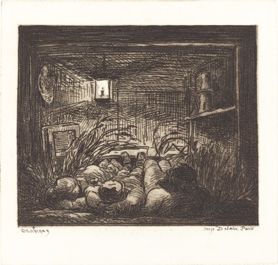 Sover ombord på Bottin av Charles Francois Daubigny
