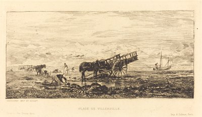 Stranden vid Villerville av Charles Francois Daubigny