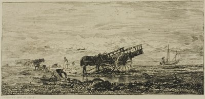 Stranden vid Villerville av Charles Francois Daubigny