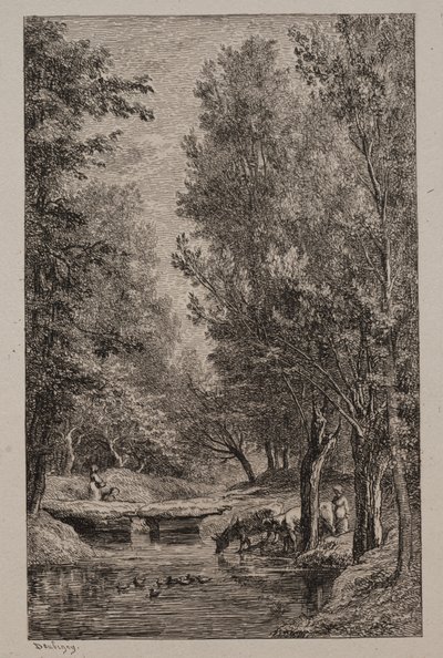 Bäck i Val Mondois av Charles Francois Daubigny