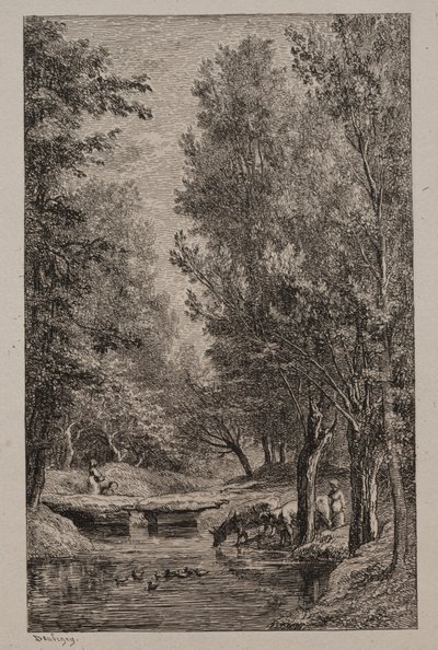 Bäck i Val Mondois, ca. 1862. av Charles Francois Daubigny