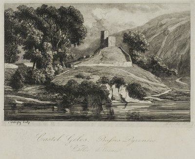 Castel Gélos (Ossaudalen) av Charles Francois Daubigny