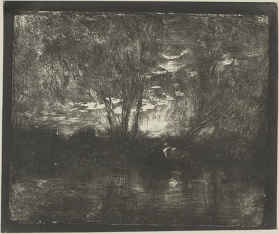 Kor på vattningsplatsen av Charles Francois Daubigny