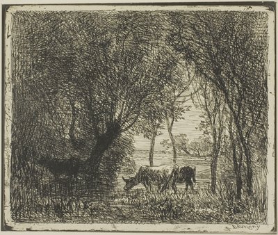 Kor i skogen av Charles Francois Daubigny