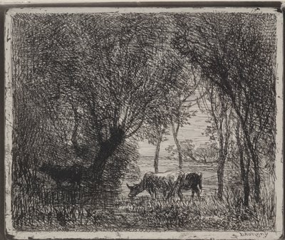 Kor i skogen av Charles Francois Daubigny