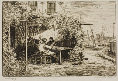 Avgång Frukost vid Asnières av Charles Francois Daubigny