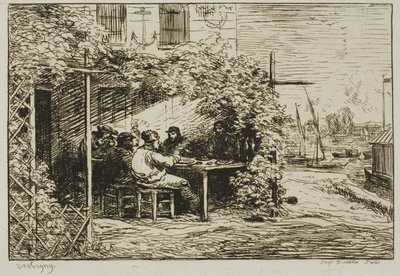 Avgång Frukost vid Asnières av Charles Francois Daubigny