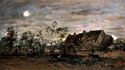 Kväll i Honfleur, 1860-talet. av Charles Francois Daubigny