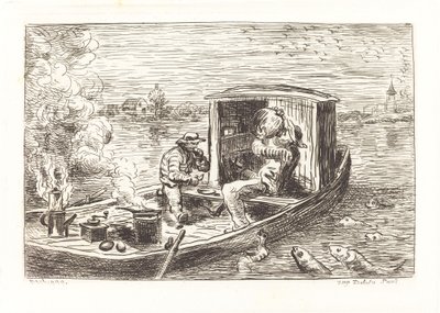 Går nedströms (Avallant) av Charles Francois Daubigny