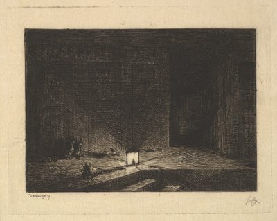 Interiör av ett gästgiveri, 1861-62. av Charles Francois Daubigny