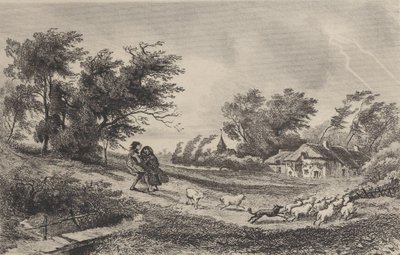 Stormen, 1842. av Charles Francois Daubigny