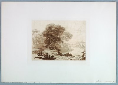 Landskap (efter Claude Lorrain) av Charles Francois Daubigny