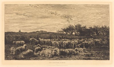 Stort fårhus av Charles Francois Daubigny
