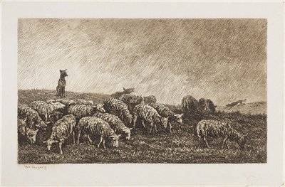 The Watch of the Dog av Charles Francois Daubigny