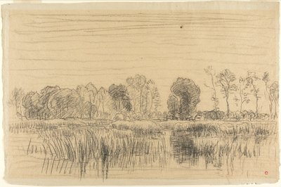 Träsk och trädridåer av Charles Francois Daubigny