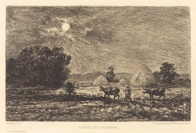 Månsken i Valmondois av Charles Francois Daubigny