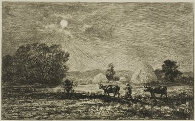 Månsken i Valmondois av Charles Francois Daubigny